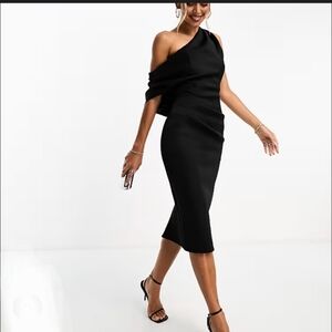 Elegant Black Off Shoulder Dress